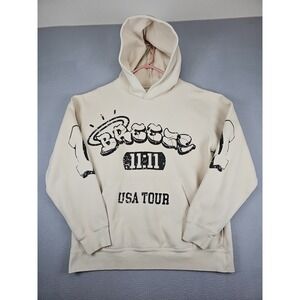 Chris Brown 11:11 USA Tour Breezy Hoodie Size Large Off White
